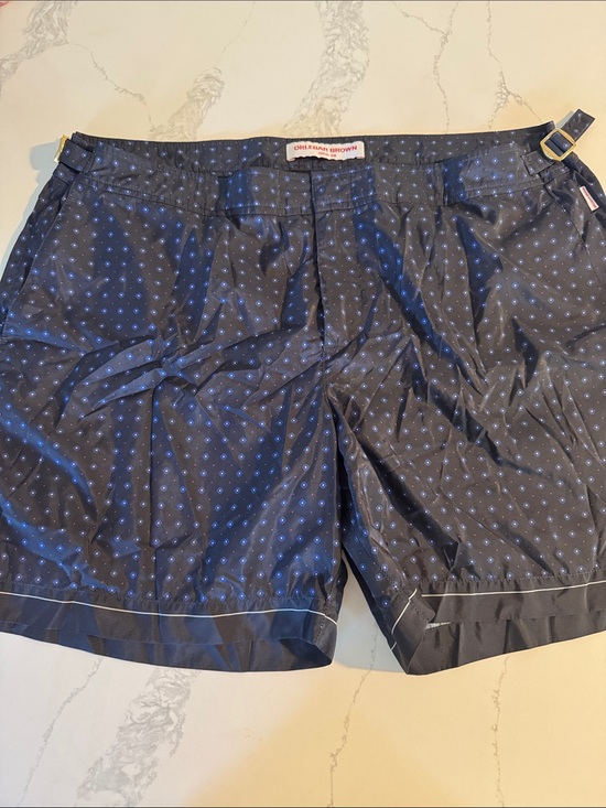 Orlebar Brown Other - Orlebar Brown Navy Swim Shorts with Light Blue Dot Pattern